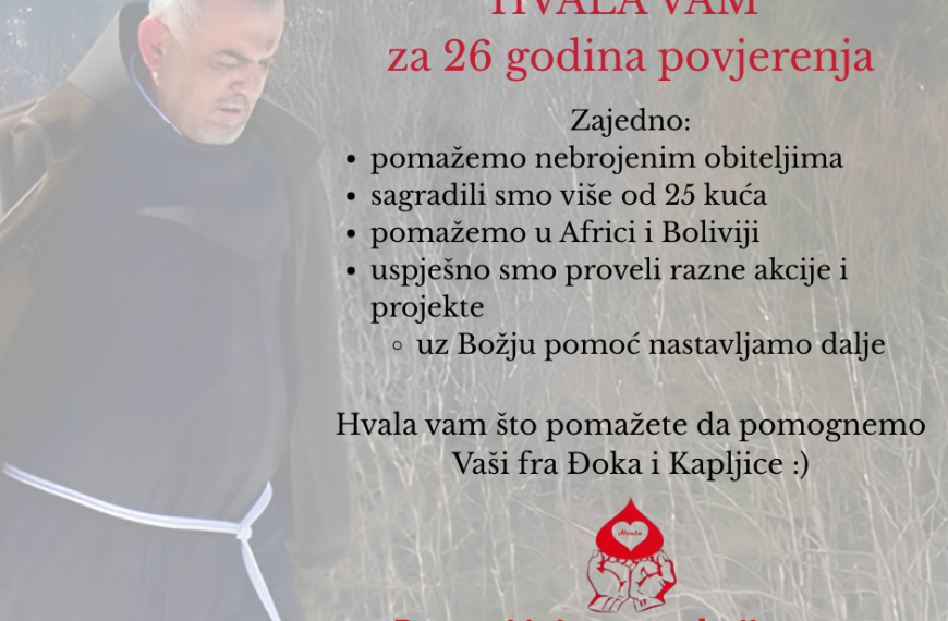 1.11.2025. – 26 godina “Kap ljubavi”